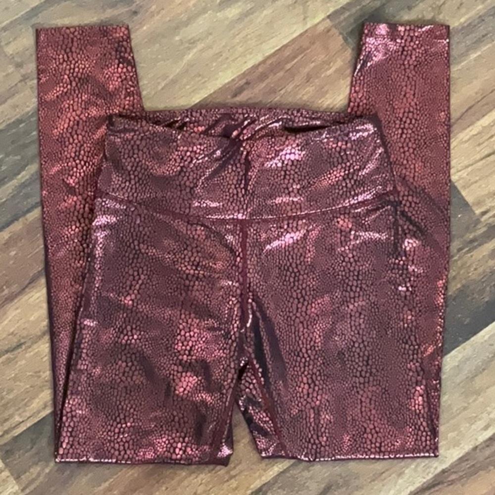 Shiny Electric Yoga Metallic Leggings